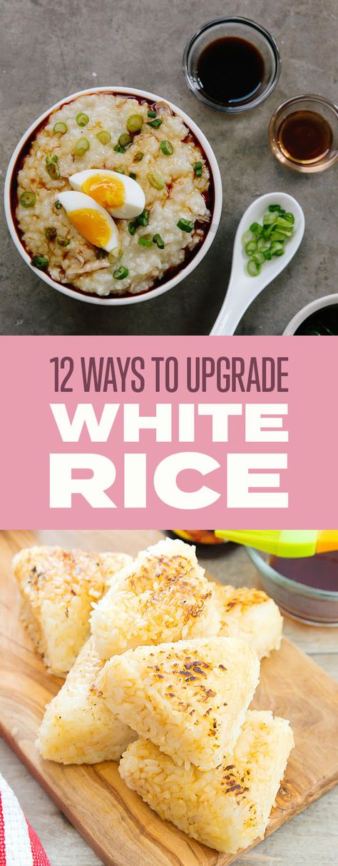 Things To Do With White Rice, Grilled Rice, Rice Pancakes, White Rice Recipes, Rice On The Stove, Cheesy Rice, Leftover Food, Savory Rice, Food Addict