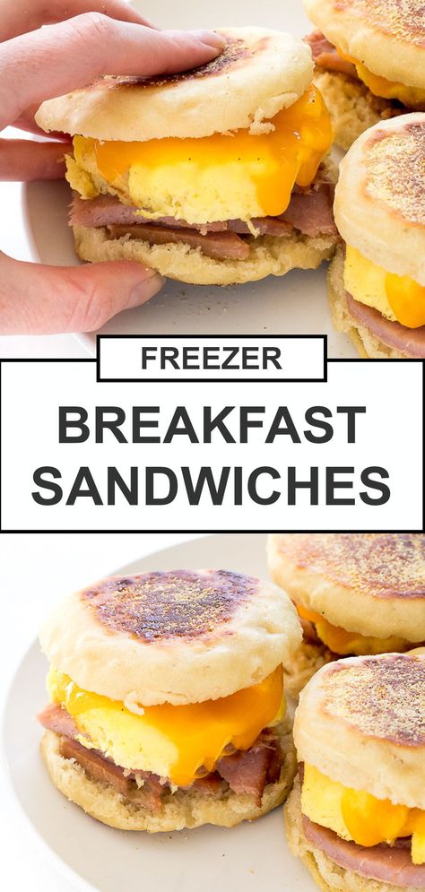 Make Ahead Freezer Breakfast, English Muffin Breakfast Sandwich, Sausage Mcmuffin, Easy Breakfast Sandwich, Chef Savvy, English Muffin Recipes, Homemade English Muffins, Breakfast Sandwich Recipes, Freezer Breakfast Sandwiches