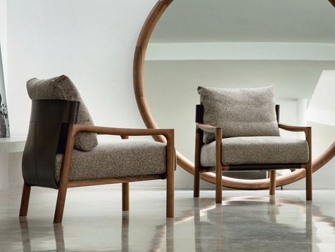 VERA | Armchair By Porada design Gabriele e Oscar Buratti Chair Wood Design, Porada Furniture, Sofa And Armchair, Sofa Stool, Armchair Sofa, Harmony House, Zhuhai, Pearl Beach, 3d Furniture