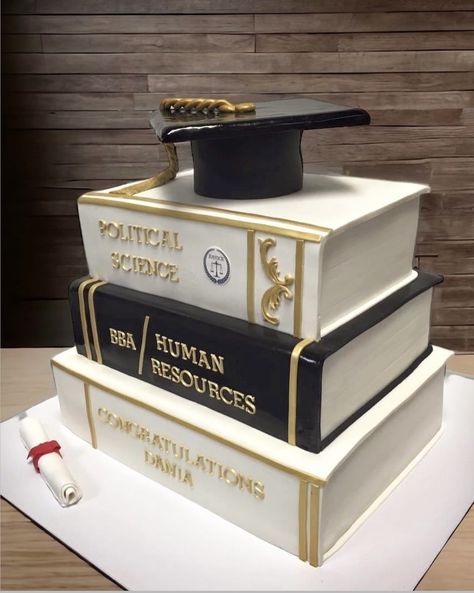 Graduation Cake For High School, Graduate Cake Ideas, Business Cake Design, Graduation Party Cake Ideas, Pink Grad Cake, Cake For Graduation, Degree Cake, Promotion Cake, Degree Party