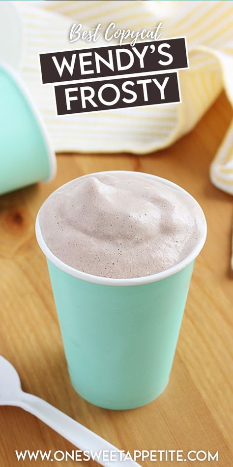 Copycat Wendy's Frosty Homemade Wendy’s Frosty, Homemade Frosty Wendy's, Wendy Frosty, Strawberry Frappuccino Recipe, Wendy's Frosty Recipe, Clean Basement, Homemade Frosty, Copycat Wendy's Frosty Recipe, Wendys Frosty Recipe