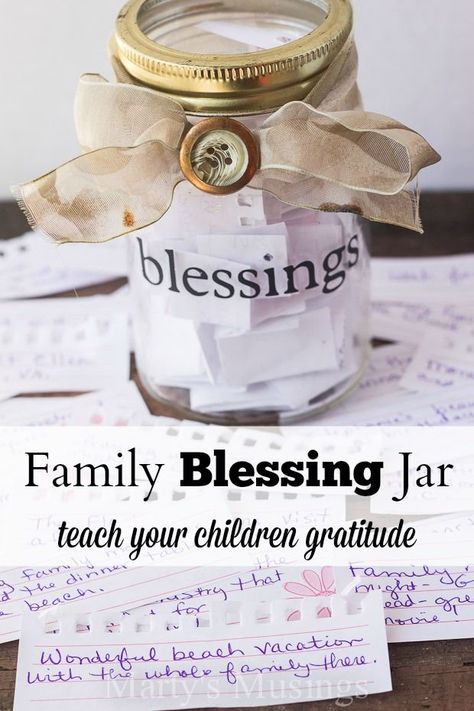 The family blessing jar tradition is a precious way to instill gratitude in your children with the simple act of recording blessings throughout the year. Children of all ages will enjoy this memory building exercise. Blessing Jar, Blessings Jar, Prayer Jar, Memory Jars, Gratitude Jar, Family Home Evening, Inspirational Artwork, Family Night, Thanksgiving Crafts