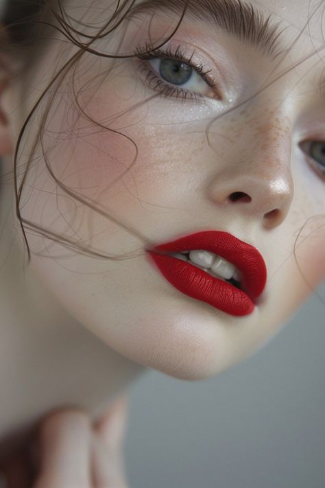 Face Makeup Aesthetic, True Red Lipstick, Lipstick Ideas, Red Lipstick Makeup Looks, Bronze Smokey Eye, Taupe Eyeshadow, Pink Eyeshadow Look, Red Lipstick Makeup, Peach Eyeshadow