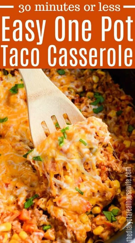 Taco Casserole With Rice, Minute Rice Recipes, Ground Beef And Rice, Rice Recipes For Dinner, Ground Beef Tacos, Taco Casserole, Ground Beef Casserole, Beef And Rice, Mexican Food Recipes Easy