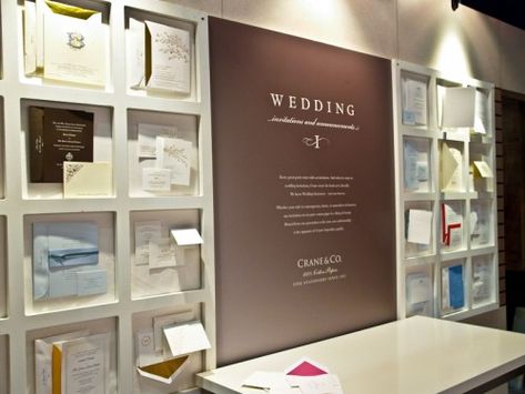 Oh So Beautiful Paper Wedding Stationery Display, Wedding Vendors Booth, Wedding Show Booth, Stationery Display, Craft Booth Design, Bridal Show Booths, National Stationery Show, Bridal Expo, Retail Inspiration