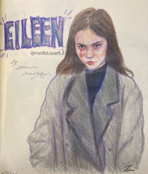 How I imagine Eileen from ‘Eileen’ by Ottessa Moshfegh Eileen Book, City Of Bones, The Secret History, Color Pencil Art, Diy Book, Mini Canvas, Book Characters, Book Aesthetic, Colored Pencils