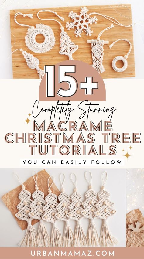 Looking for completely stunning macrame Christmas tree tutorials you can easily follow? Check out these 15+ insanely beautiful macrame Christmas tree tutorials to try this year. Christmas Ornament Macrame Diy, How To Make Macrame Christmas Tree Ornaments, Macrema Christmas Tree Ornament, Beginner Macrame Christmas Ornaments, Macrame Christmas Trees Tutorial, Christmas Macrame Tree Tutorial, Macrame Christmas Tree Garland Diy, Macrame Christmas Ornaments Patterns, Macrame Christmas Tree Tutorials