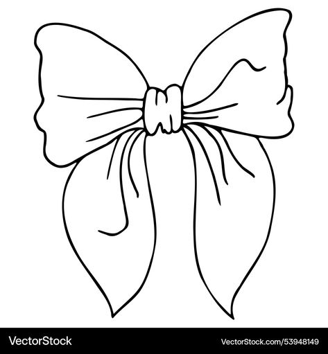 Bow Vector, Doodle Style, Clothing Design Sketches, Vector Illustrations, Cute Bows, Design Sketch, Social Media Graphics, Ribbon Bows, High Res