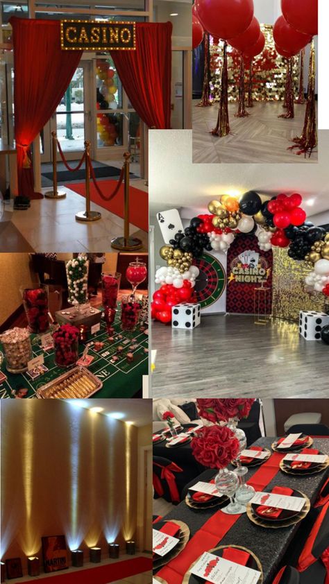 Surprise Birthday Dinner, Casino Themed Party, Birthday Hacks, Casino Birthday Party, Abi Motto, Casino Royale Theme, Casino Birthday, Las Vegas Party, Prom Themes