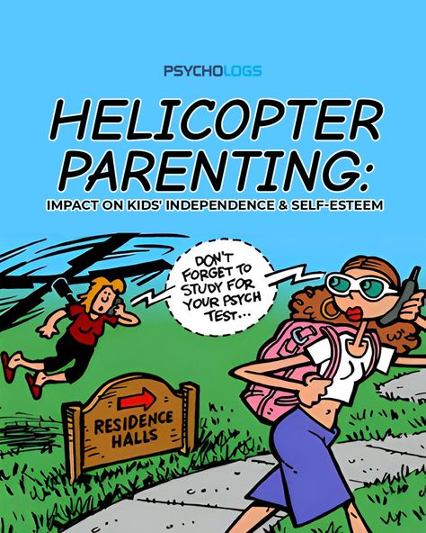 A helicopter parent closely monitors their child's activities, including school work, aiming to shield them from pain and ensure their expected success. They are characterized by coming up with rules for their children as well as getting overly involved in almost every aspect of their children’s lives.

#helicopterparent #helicopterparenting #helicopterparents #overcaring #overparenting #overprotective #parentalmonitoring #overprotectivemom #overprotectivedad #overprotectiveparents #psychologs Overprotective Mom, Overprotective Parents, Helicopter Parent, Child Rearing, School Work, Self Esteem, Helicopter, Activities For Kids, Parenting