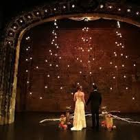 Huge Concert, Movie Theater Wedding, Broadway Wedding, Theater Wedding, Spanish Style Architecture, Theatre Wedding, Movie Theaters, Aisle Decor, Wedding Music