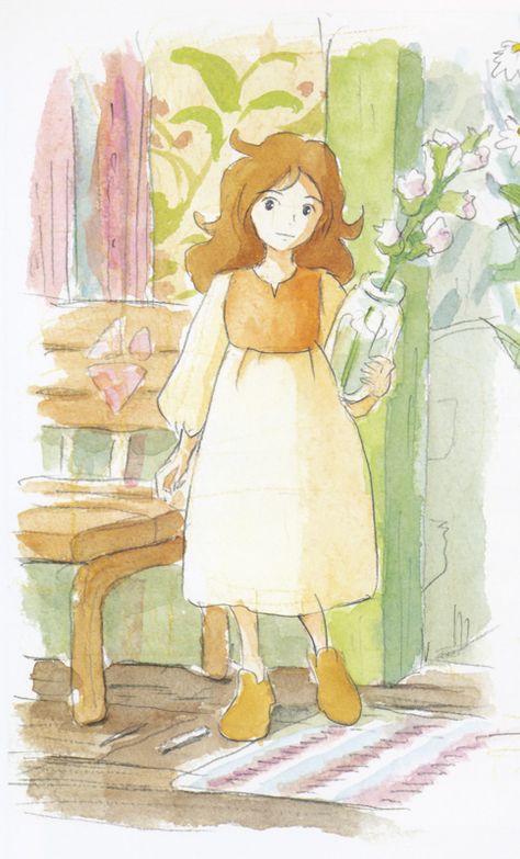 Hayao Miyazaki Art, Miyazaki Art, Secret World Of Arrietty, Studio Ghibli Fanart, Personajes Studio Ghibli, Ghibli Artwork, The Secret World, Studio Ghibli Movies, Studio Ghibli Art