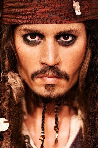 Sparrow Pictures, Pirate Makeup, Jack Sparrow Costume, John Depp, Kaptan Jack Sparrow, Long John Silver, Movie Makeup, Here's Johnny, Johnny D