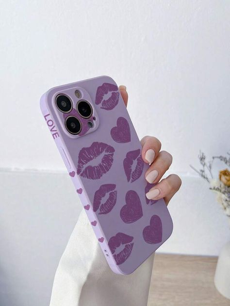 Purple Phone Case, Hp Aesthetic, Apple Collection, Phone Case Diy Paint, Diy Phone Case Design, Creative Iphone Case, Purple Iphone Case, Phone Case Purple, Girly Phone Cases