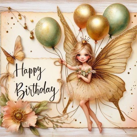 Happy Birthday Fantasy Art, Christian Birthday Greetings, Happy Birthday Fairy, Birthday Backgrounds, Happy Birthday Wishes Pics, Birthday Wishes Pics, Birthday Wishes Greetings, Birthday Greetings Friend, Happy Birthday Wishes Cake