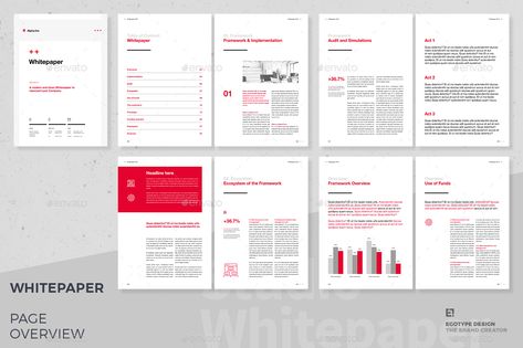 Minimalist Document Design, White Paper Design Layout Inspiration, Whitepaper Examples, Layout Design Whitepaper, Whitepaper Report Design, White A4 Paper, Paper Template Design, White Paper Template, Startup Presentation