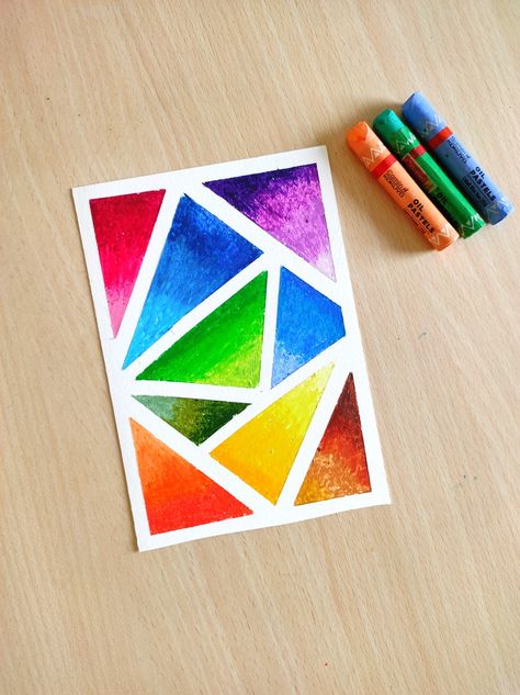 Oil pastel drawing Oil Crayon Art, Reggio Activities, Abstract Oil Pastel, Art Ideas For Teens, First Grade Art, Chalk Pastel Art, Color Lessons, Shading Drawing, Crayon Drawings