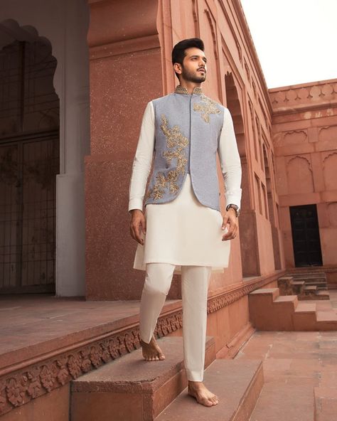 Indian Wedding Clothes For Men, Waistcoat Designs, Hand Embellishment, Wedding Kurta, Wedding Kurta For Men, Groom Dress Men, Wedding Dresses Men Indian, Gents Kurta, Wedding Outfit Men