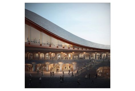 Heatherwick Studio Coal Drops Yard Forbes Massie Forbes Massie, Heatherwick Studio, Architecture Panel, Exterior Rendering, Urban Architecture, Architecture Rendering, Architecture Illustration, Architecture Old, Facade Architecture