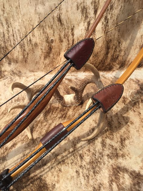 Bow And Arrow Quiver, Diy Leather Arrow Quiver, Leather Arrow Quiver, Small Bow Arrow, Traditional Bowhunting, English Longbow, Long Bows Archery Longbow, Leather Quiver, Bow Quiver