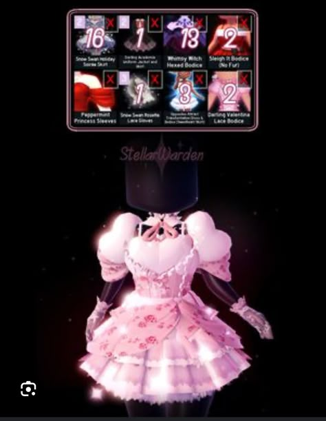 Enchanting Heirloom Set Royale High, Royale High Ghost Outfits, Royal High Outfit Tutorial, Royale High Bodice Combo, Rh Corset Combos, Mascarade Ball Outfit, Bodice Combos Royale High, Corset Combos, Royale High Combos