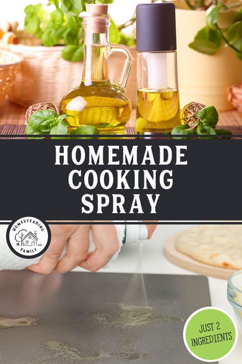 Homemade Cooking Spray, Diy Butter, Pam Spray, Healthy Oil, Stop Spending Money, Natural Cooking, Stop Spending, Homemade Oil, Diy Cooking