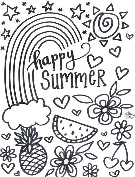 Summertime Pictures, Summer Coloring Sheets, Birth Colors, Summer Coloring, Summer Printables, Summer Coloring Pages, Summer Theme, Cool Coloring Pages, Coloring Pages To Print