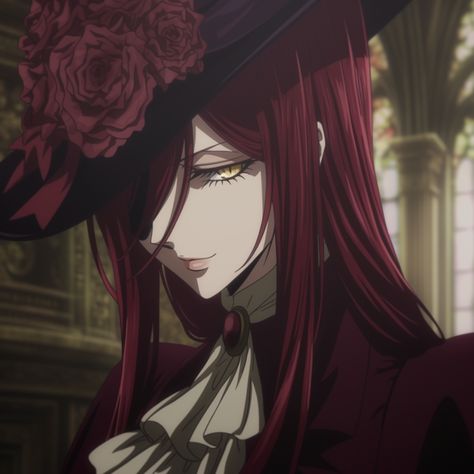 Anime Lady Art, Anime Pfp Woman, Black Butler Oc Female, Red Hair Girl Pfp, Anime Woman Red Hair, Red Hair Anime Woman, Pfp Red Hair, Red Hair Pfp, Black Butler Oc