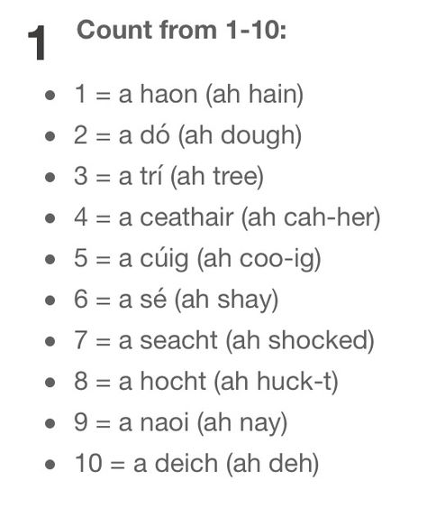 Counting from 1-10 in Irish Gaelic. Learn Irish Language, Gaeilge Aesthetic, Gaelic Aesthetic, Irish Quotes Gaelic, Irish Gaelic Tattoo, Gaelic Culture, Learn Irish, Irish Gaelic Language, Irish Aesthetic