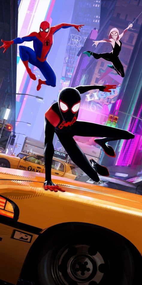 Spider-Man: Into the Spider-Verse (2018) textless poster What If Marvel Wallpaper, Spiderman Lockscreen, Marvel Lockscreen, Comic Wallpaper, Spider Man Into The Spider Verse, Image Spiderman, Miles Morales Spiderman, Into The Spider Verse, Spiderman Artwork