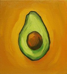 AVAKODO İS MY FOVORİTE FRUİT Objects To Paint On, Avocado Painting Acrylic, Avocado Paint, Taco Crafts, Pantone Paint, Painting Plants, Avocado Painting, Avocado Art, Restaurant Art