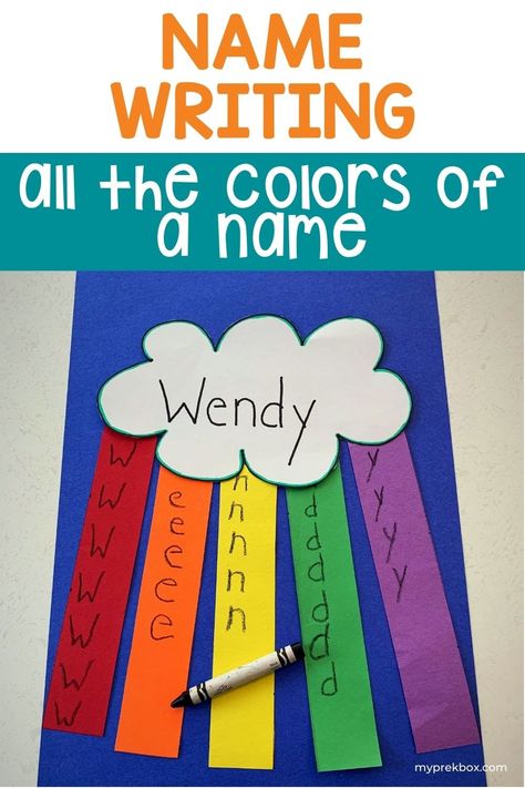 How to Teach Your Child to Write Their Name / My Pre-K Box Name Writing Activity Eyfs, Pre K Name Practice, Name Journal Ideas, Name Writing Eyfs, Pre K Name Activities, Preschool Name Tracing, Ladybird Activities, Prek Journals, Classroom Names