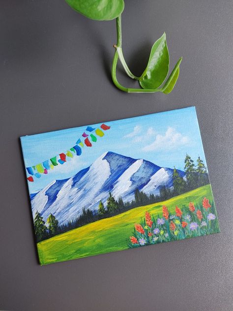 Kashmir Drawing, Kashmir Day Posters Art, Mountain Drawing, Art And Craft Videos, Book Art Diy, Easy Paintings, Craft Videos, Drawing For Kids, Art Diy