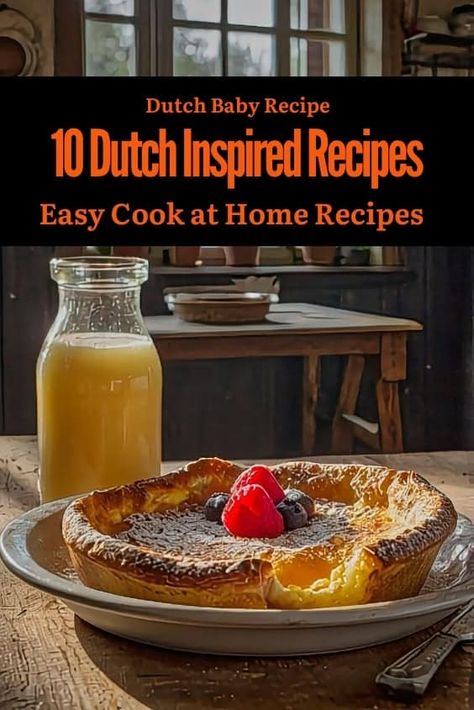 Dutch Baby Recipe Small Dutch Baby, Dutch Dinner Recipes, Traditional Dutch Recipes, Gathering Recipes, Dutch Baby Pancake Recipe, Dutch Butter Cake, Light Side Dishes, Netherlands Food, Recipe For Hollandaise Sauce