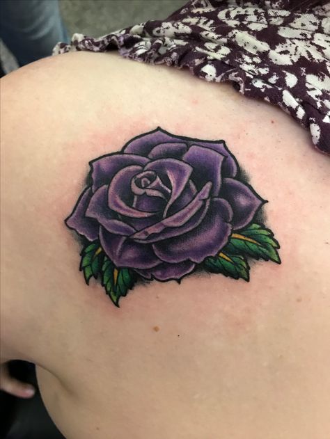 Purple Rose tattoo Dark Purple Rose Tattoo, Dark Purple Tattoo, Rose Tattoo For Men, Purple Rose Tattoo, Purple Tattoo, Purple Rose Tattoos, Rose Tattoo Ideas, Rose Tattoo Forearm, Lizard Tattoo