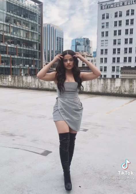 Sarah Jeffery, Sarah Marie, Character Face Claims, Thigh High Boots, Thigh High, High Boots, Nightwear, Face Claims, Over Knee Boot