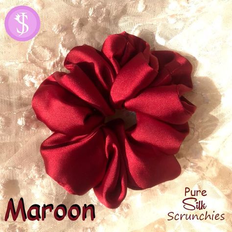 Maroon Scrunchie, Scrunchies, Product Launch, Pure Products, Silk, Color