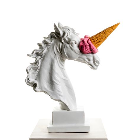 Decoration Statue, Unicorn Statue, Ice Cream Pink, Love Statue, Ancient Greek Sculpture, Ancient Statues, Unicorn Horse, Greek Sculpture, Glam Decor