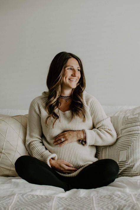 Maternity Couch Poses, Maternity Photo Shoot In Nursery, Cozy In Home Maternity Session, Lifestyle Maternity Photography At Home, Living Room Maternity Photos, Maternity Photos In Home, Maternity Shoot Home, At Home Maternity Shoot With Toddler, I’m Home Maternity Shoot