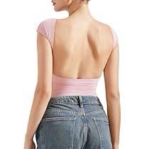 Going Out Crop Tops, Backless Shirt, Fall 24, Backless Top, Going Out Tops, Gift List, Basic Tee, Amazon Women, Summer Top