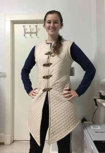 Making Your Own Gambeson (Quilted Cloth Armor) : 6 Steps (with Pictures) - Instructables Cloth Armor, Sca Armor, Waistcoat Pattern, Pre Quilted Fabric, Ren Faire Outfits, Plate Armor, Medieval Garb, Medieval Clothes, Fair Outfits