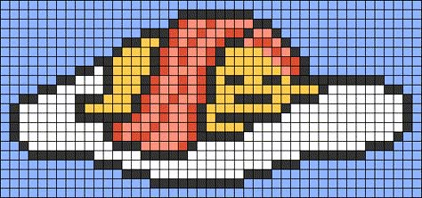 Alpha pattern #50085 | BraceletBook Gudetama Perler Bead Patterns, Gudetama Cross Stitch Pattern, Gudetama Alpha Pattern, Gudetama Pixel Art Grid, Pixel Gudetama, Gudetama Cross Stitch, Gudetama Perler, Gudetama Pixel Art, Cute Pixel Art Grid