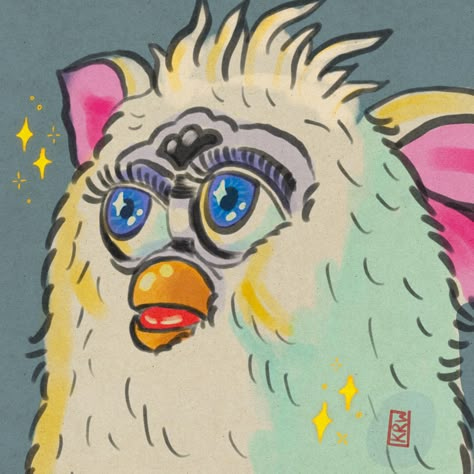 Dieser Druck ist eine Zeichnung, die ich digital von einem Furby gemacht habe, der in das Licht blickt. Perfekt für jeden, der das Seltsame und Ungewöhnliche liebt, 90er-Nostalgie oder einfach nur Furby! Furby Painting, Furby Tattoo, Furby Art, Custom Furby, Long Furby, Crossville Tn, Bored Board, Art Mignon, Animation Sketches