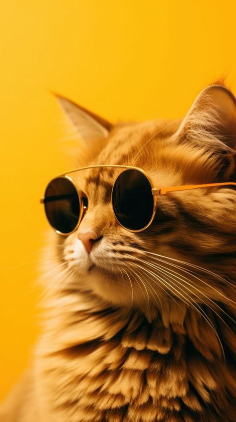 Cat sunglasses photography animal. | premium image by rawpixel.com / juju. Cat Picture, Cat Photography Ideas, Yellow Cat Wallpaper, Cat With Sunglasses, Cat With Glasses Wallpaper, Cat In Sunglasses, Animals In Sunglasses, Animals Wearing Sunglasses, Cat With Sunglasses Aesthetic