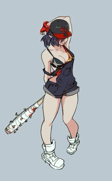 Ryuuko Matoi, Kill La Kill Art, Hat Art, Kill La Kill, 영감을 주는 캐릭터, Female Character Design, Anime Kawaii, Anime Comics, 그림 그리기