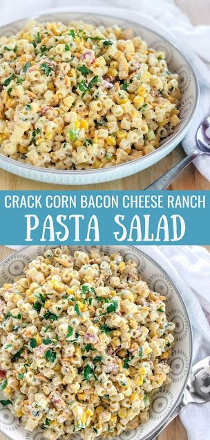 Pasta Salad With Cheese, Pasta Salad With Bacon, Salads Dressing Recipes, Salad With Cheese, Salad Dressings Recipes, Bacon Pasta Salad, Corn Pasta Salad, Suddenly Salad, Corn Pasta