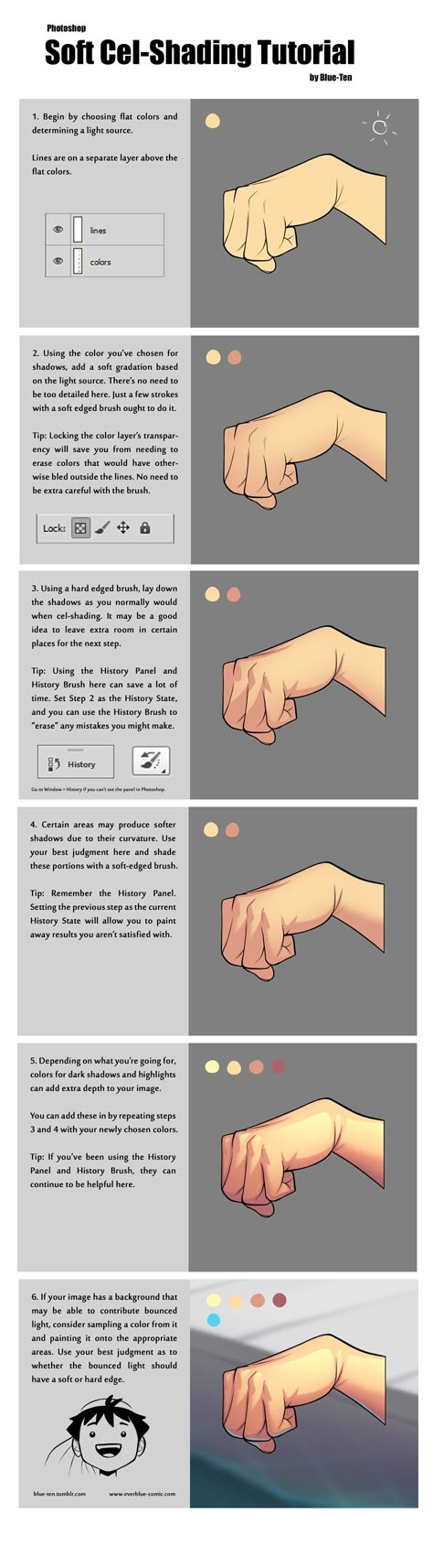 BlueTel - Soft Shading Tutorial How To Shade Muscles Digital, How To Colour Digitally, How To Blend Colors, Body Base For Drawing, الفن الرقمي, Draw Hands, Coloring Tutorial, Digital Painting Tutorials, Drawing Tutorials