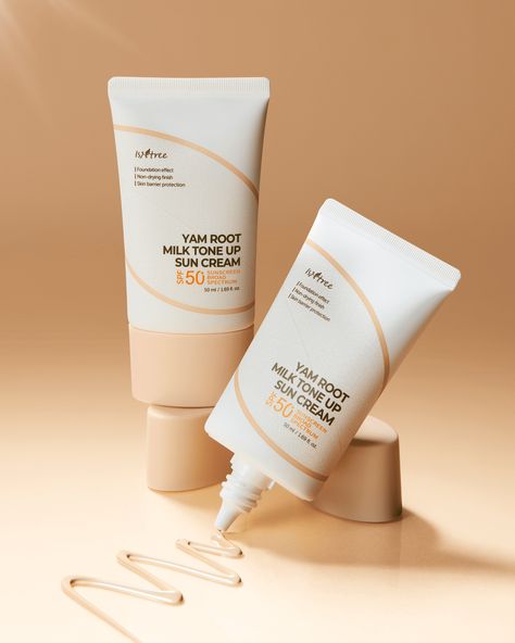 *disclaimer - International shipping is available for this item Enriched with Andong Yam Root Extract, this sunscreen provides superior defense against UV rays while imparting a radiant, tinted finish. With its lightweight texture, this moisturizing tinted sunscreen effortlessly blends into the skin, offering light coverage and a natural glow. Featuring a potent concentration of 50,000 ppm Andong Yam Root Extract, this formula boosts moisture retention, fortifying the skin barrier and leaving it Sunscreen Product Photography, Sunscreen Packaging Design, Sunscreen Design, Nuun Hydration, Sunscreen Packaging, Cream Photography, K Beauty Routine, Skincare Products Photography, Tinted Sunscreen