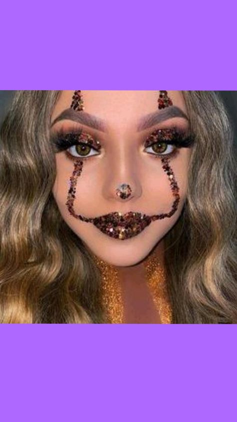 Maquillage Halloween Simple, Halloween Makeup Clown, Maquillage Yeux Cut Crease, Halloweenský Makeup, Holloween Makeup, Creepy Halloween Makeup, Cute Halloween Makeup, Halloween Beauty, Halloween Makeup Pretty