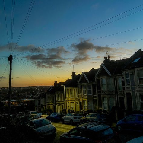 Neighborhood At Night, Road Markings, Sky New, Bristol City, Website Backgrounds, Blue Hour, Print Advertising, Us Images, City Lights